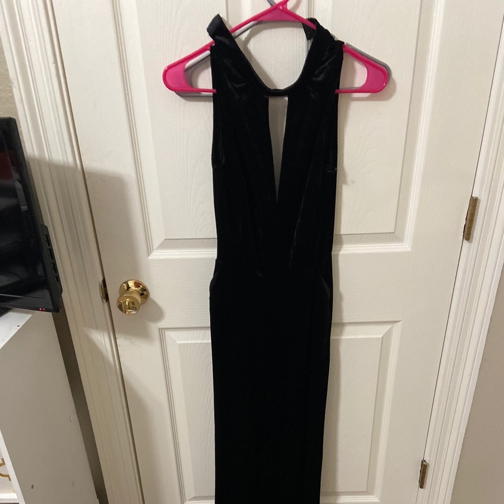 Exotic Black velvet jumpsuit